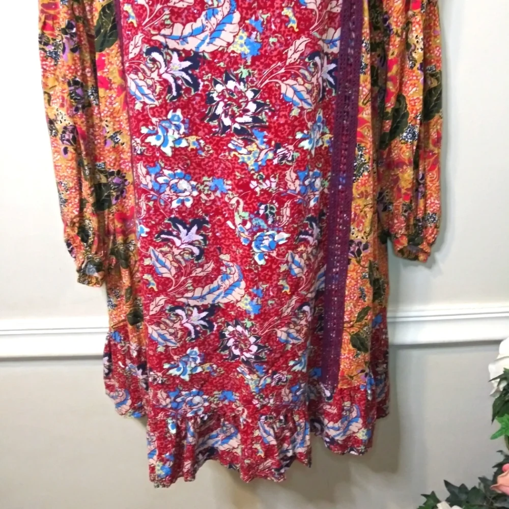 Matilda Jane Boho Lovely Menagerie Floral Lace Trimmed Prairie Dress - Picture 4 of 12